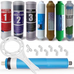 IONO  8 Aşamalı Standart Membranlı Detox-Alkali ve Mineral Filtreli Açık Kasa Su Arıtma Filtre Seti