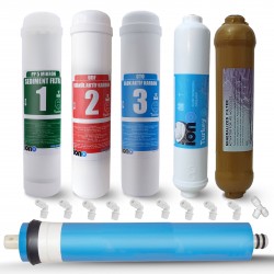 IONO  6 Aşamalı Standart Membranlı Mineral Filtreli Inline 12 Inch Kapalı Kasa Su Arıtma Filtre Seti